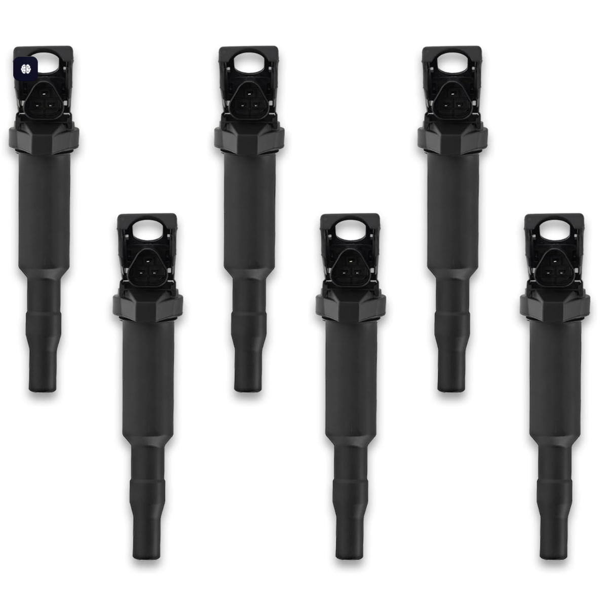 Direct Fit Ignition Coil Pack of 6 | Replace OE 0221504470 12137594937 | Compatible with BMW 3 Series 5 Series X3 X5 & Mini Cooper